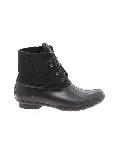 Pre-owned Sperry Top-sider® Rain Boots Black Shoes