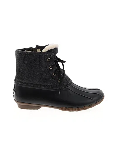 Pre-owned Sperry Top-sider® Rain Boots Black Shoes