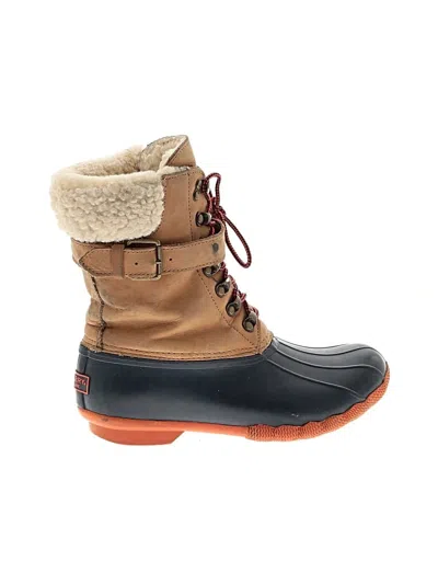 Pre-owned Sperry Top-sider® Rain Boots Brown Shoes