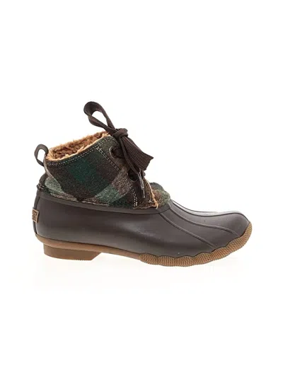 Pre-owned Sperry Top-sider® Rain Boots Brown Shoes