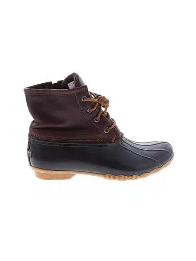 Pre-owned Sperry Top-sider® Rain Boots Burgundy Shoes