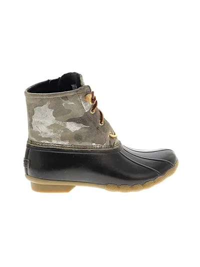 Pre-owned Sperry Top-sider® Rain Boots Gray Camo Pattern Shoes