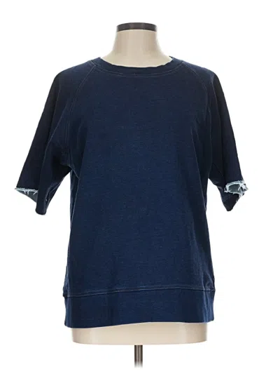 Pre-owned Sperry Top-sider® Short Sleeve Top Blue Crew Neck Tops