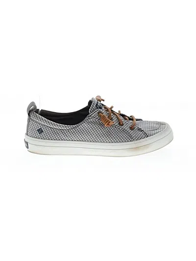 Pre-owned Sperry Top-sider® Sneakers Gray Houndstooth Pattern Shoes