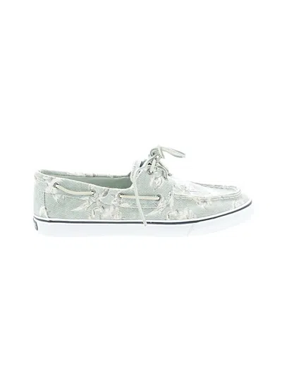 Pre-owned Sperry Top-sider® Sneakers Green Floral Pattern Shoes
