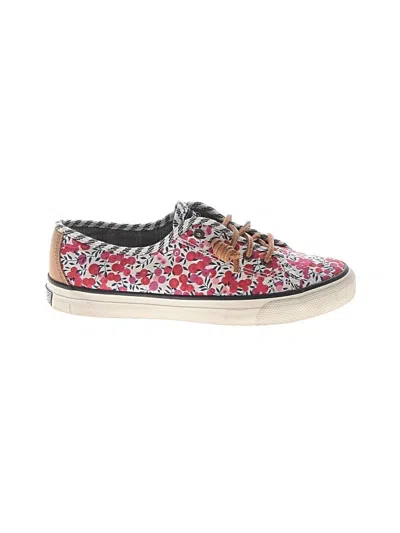 Pre-owned Sperry Top-sider® Sneakers Red Floral Pattern Shoes