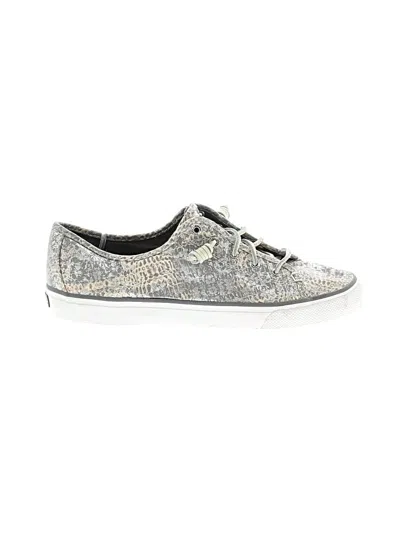 Pre-owned Sperry Top-sider® Sneakers Silver Metallic Pattern Shoes