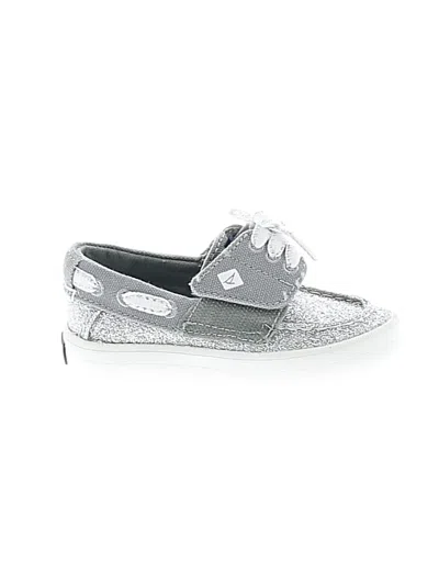 Pre-owned Sperry Top-sider® Kids' Sneakers Silver Metallic Pattern Shoes