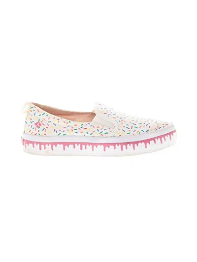 Pre-owned Sperry Top-sider® Sneakers White Polka Dots Pattern Shoes