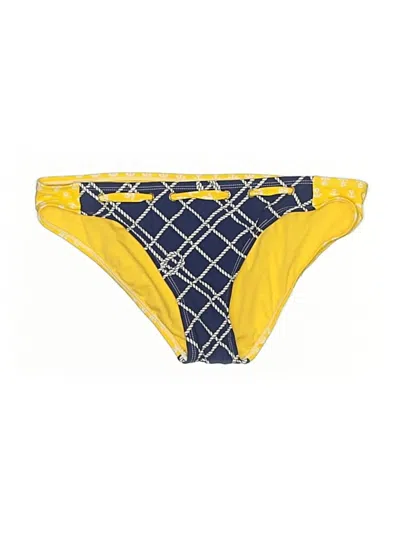 Pre-owned Sperry Top-sider® Swimsuit Bottoms Yellow Argyle Pattern Swimwear