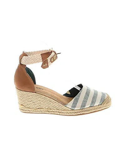Pre-owned Sperry Top-sider® Wedges Tan Stripes Pattern Shoes