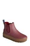 Sperry Torrent Rubber Chelsea Boot In Bordo