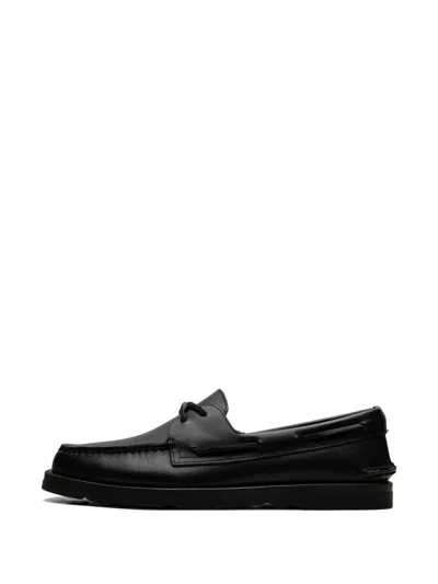 Sperry Vachetta Leather Boat Shoes In Black