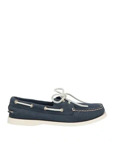 Sperry Woman Loafers Navy Size 7 Leather In Blue
