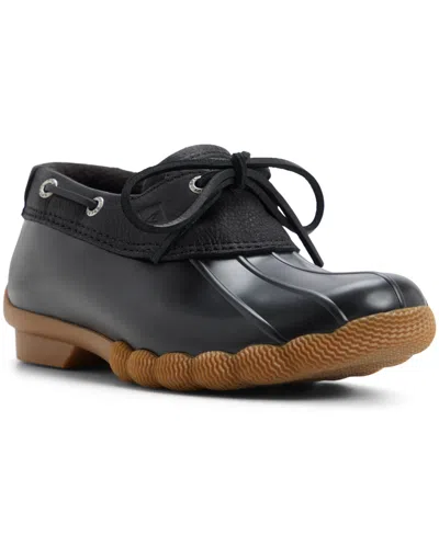 Sperry Saltwater Waterproof Duck Shoe In Black