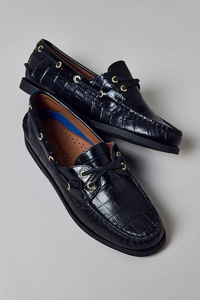 Sperry Women's Authentic Original 2-eye Boat Shoe In Blk/noir, Women's At Urban Outfitters