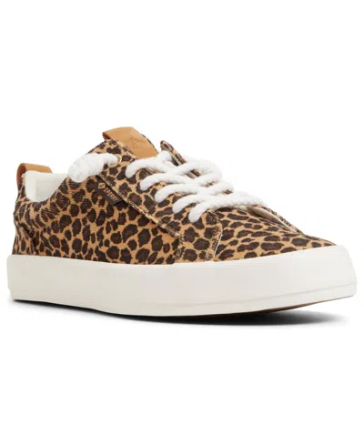 Sperry Women's Bermuda Beach Twill Lace Up Sneakers In Brown Leapard