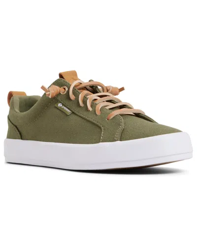 Sperry Women's Bermuda Beach Twill Lace Up Sneakers In Khaki Green