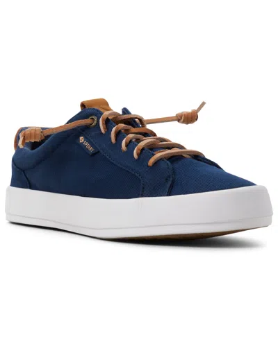 Sperry Women's Bermuda Beach Twill Lace Up Sneakers In Navy