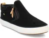Sperry Women's Crest Lug Suede Side Zip Sneakers In Black