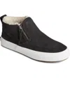 Sperry Women's Crest Lug Zip Cozy Sneakers In Black