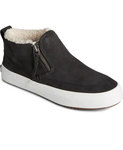 Sperry Women's Crest Lug Zip Cozy Sneakers In Black