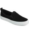Sperry Women's Crest Twin Gore Perforated Slip On Sneakers, Created For Macy's In Black