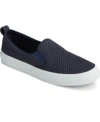 Sperry Women's Crest Twin Gore Perforated Slip On Sneakers, Created For Macy's In Navy