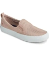 Sperry Women's Crest Twin Gore Perforated Slip On Sneakers, Created For Macy's In Rose Dust