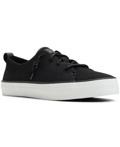 Sperry Women's Crest Vibe Knit Lace-up Sneakers In Black