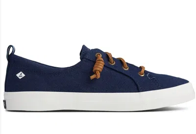 Sperry Women's Crest Vibe Linen Sneakers In Navy In Multi