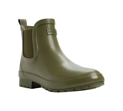 Sperry Women's Drizzle Rain Wear Round Toe Chelsea Booties In Rubber Olive