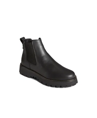 Sperry Women's Mountain-sider Round Toe Booties In Smooth Black