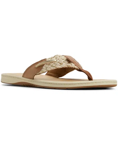 Sperry Women's Parrotfish Flip Flop Sandals, Created For Macy's In Brown Multi