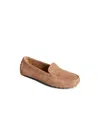 Sperry Women's Port Driver Round Toe Flats In Tumbled Medium Beige