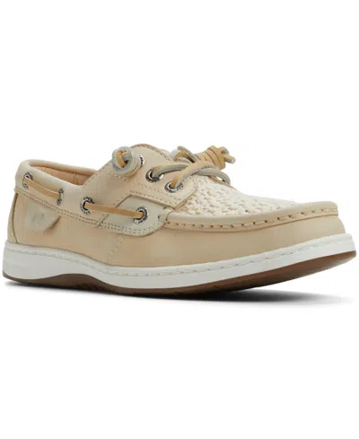 Sperry Women's Rosefish 3-eye Round Toe Boat Shoe In Tan