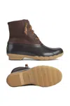 Sperry Women's Saltwater Duck Boot In Tan/dark Brown In Brown