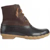 Sperry Women's Saltwater Duck Boot In Tan/dark Brown In Multi