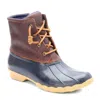 Sperry Women's Saltwater Duck Boots In Tan/navy In Black