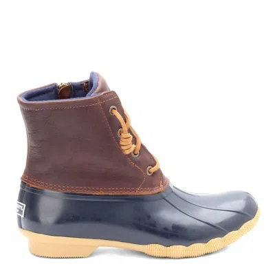 Sperry Women's Saltwater Duck Boots In Tan/navy In Black