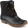 Sperry Women's Saltwater Quilted Nylon Boot In Black In Black