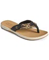 Sperry Women's Seafish Flip Flop Sandals, Created For Macy's In Black Multi