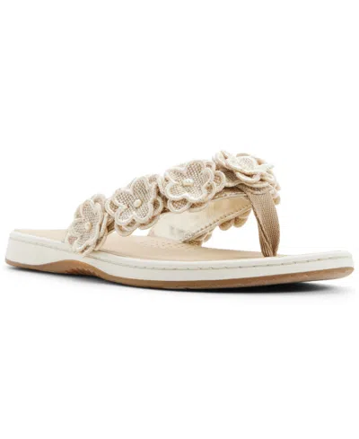 Sperry Women's Seafish Floral Open Toe Slip-on Sandals In White