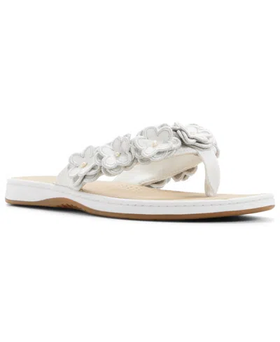 Sperry Women's Seafish Floral Open Toe Slip-on Sandals In White