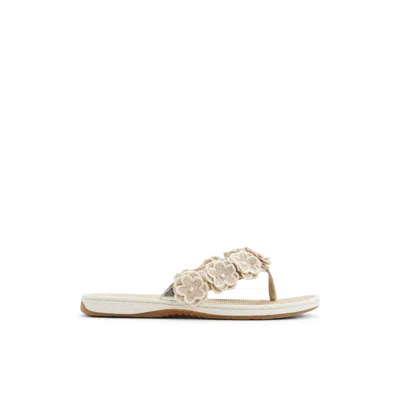 Sperry Women's Seafish Floral Thong Flip Flop Sandals In Gold