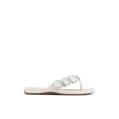 Sperry Women's Seafish Floral Thong Flip Flop Sandals In White