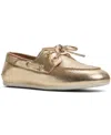 Sperry Slim Boat Shoe In Gold