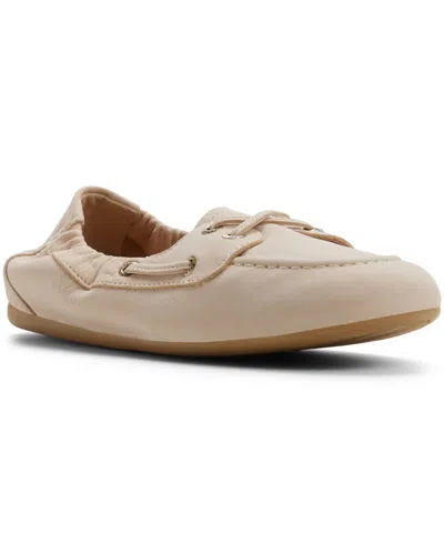 Sperry Women's Slim Sail Round Toe Boat Shoes In Neutral