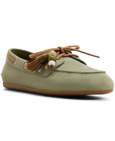 Sperry Women's Slimboat Lace-up Flats, Macy's Exclusive In Green