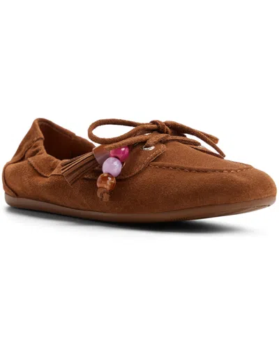 Sperry Women's Slimsail Lace-up Flats, Macy's Exclusive In Dark Tan Beads